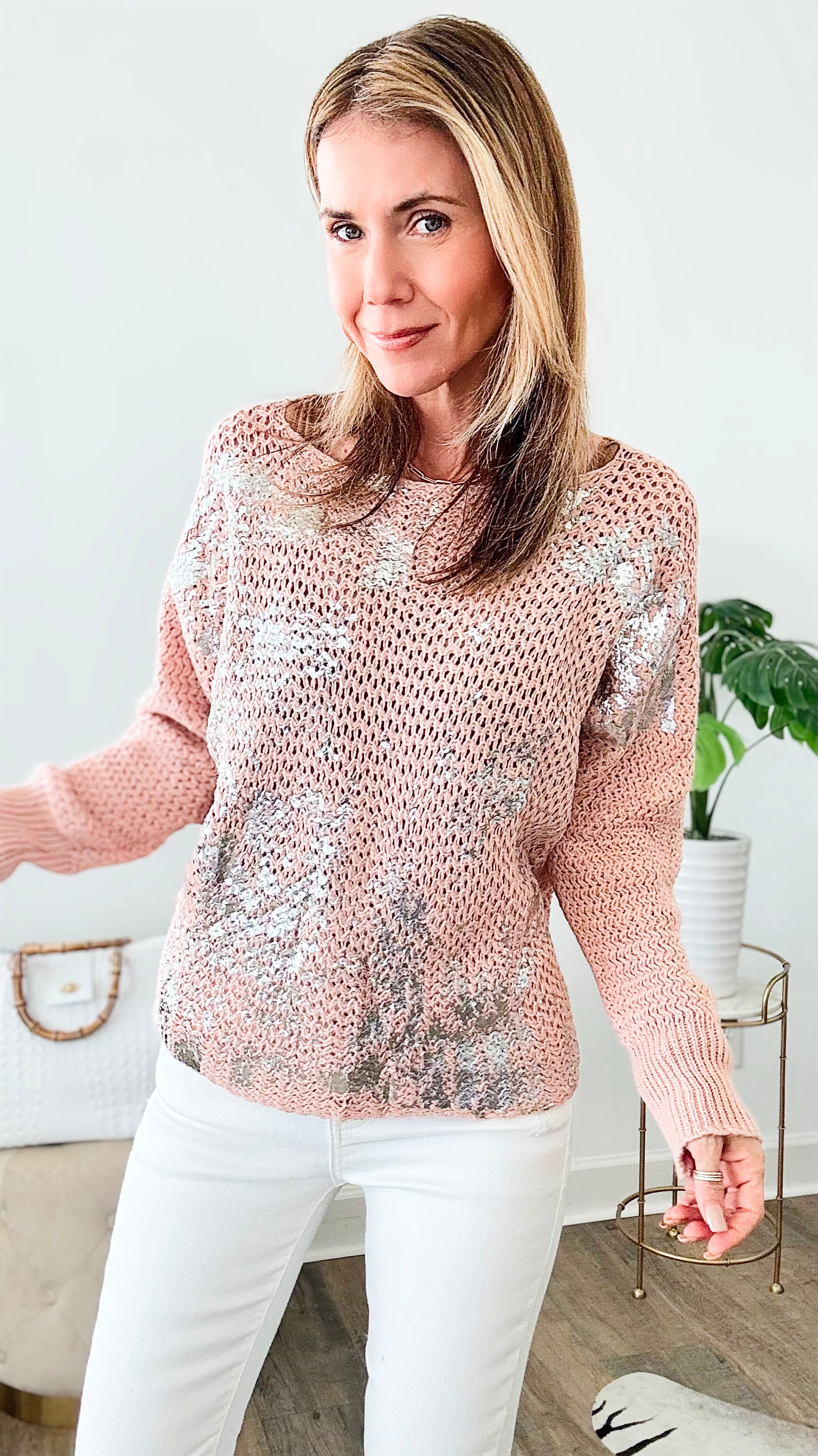 Blush and shop bloom sweater