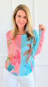 Tropic Pop Italian St Tropez Sweater-140 Sweaters-SORPRESA-Coastal Bloom Boutique, find the trendiest versions of the popular styles and looks Located in Indialantic, FL