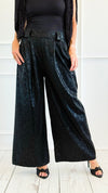 Starlit Italian Flare- Leg Pant- Black-100 Pants-AZUL MONACO-Coastal Bloom Boutique, find the trendiest versions of the popular styles and looks Located in Indialantic, FL