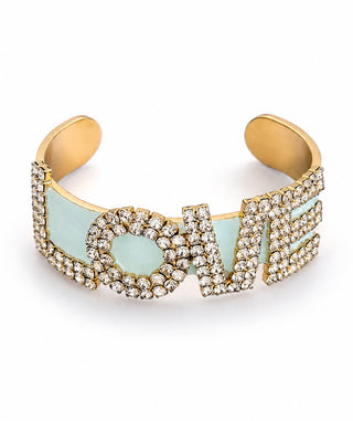 La La Love Cuff Bracelet - Enamel - Baby Blue - TOVA