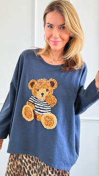 Custom CB Cuddly Stripes Italian Pullover-140 Sweaters-Italianissimo / Holly-Coastal Bloom Boutique, find the trendiest versions of the popular styles and looks Located in Indialantic, FL