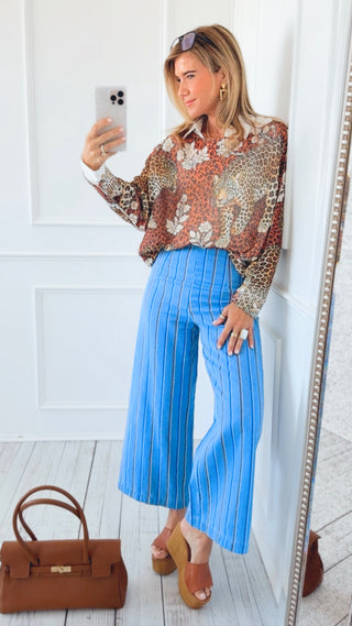 Striped Crop Pants