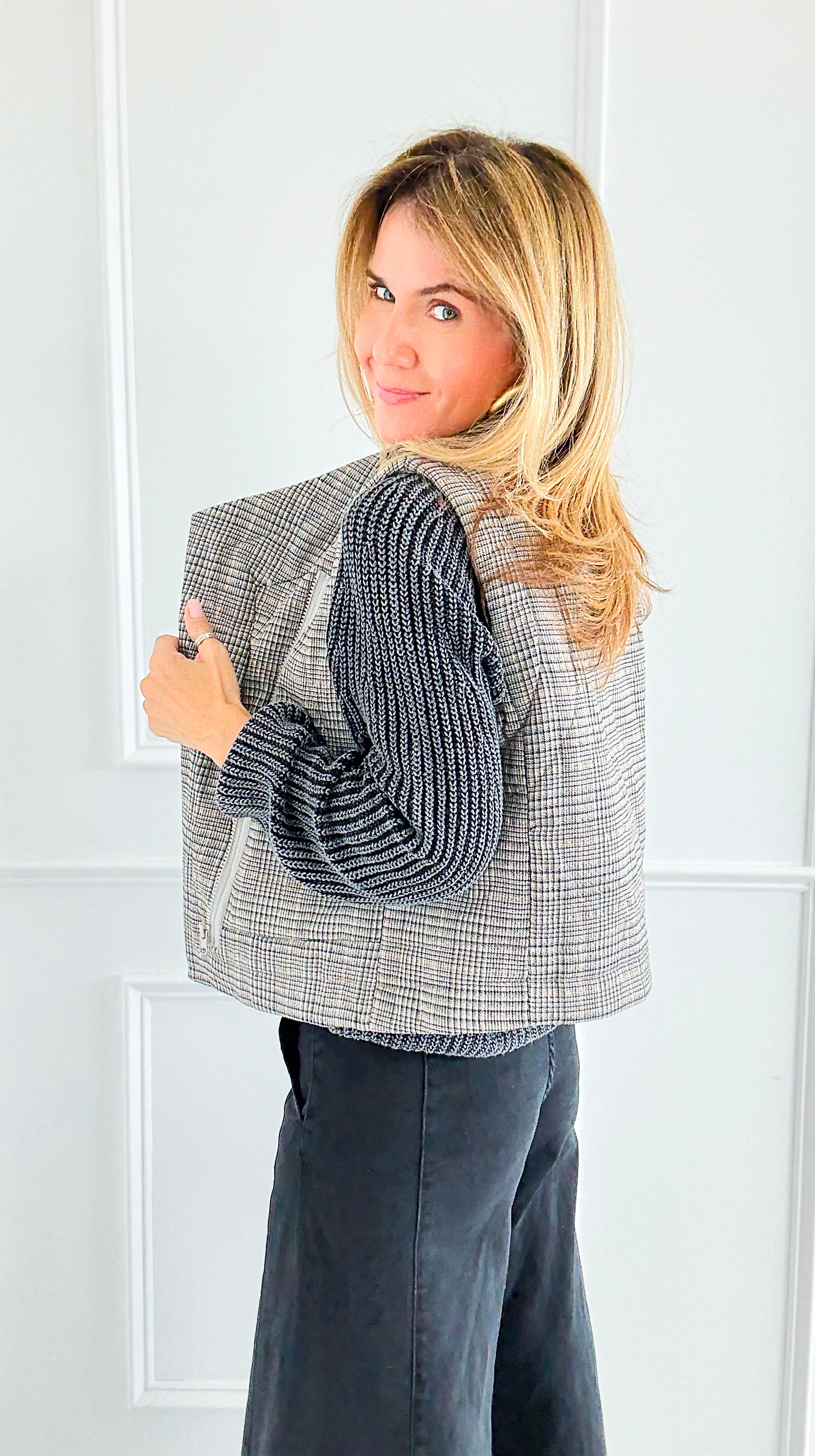 Checked In Quilted Vest-160 Jackets-mystree-Coastal Bloom Boutique, find the trendiest versions of the popular styles and looks Located in Indialantic, FL