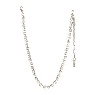 Sarina Necklace - Antique Silver / Clear - TOVA