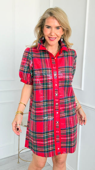 Collared Button Down Mini Dress