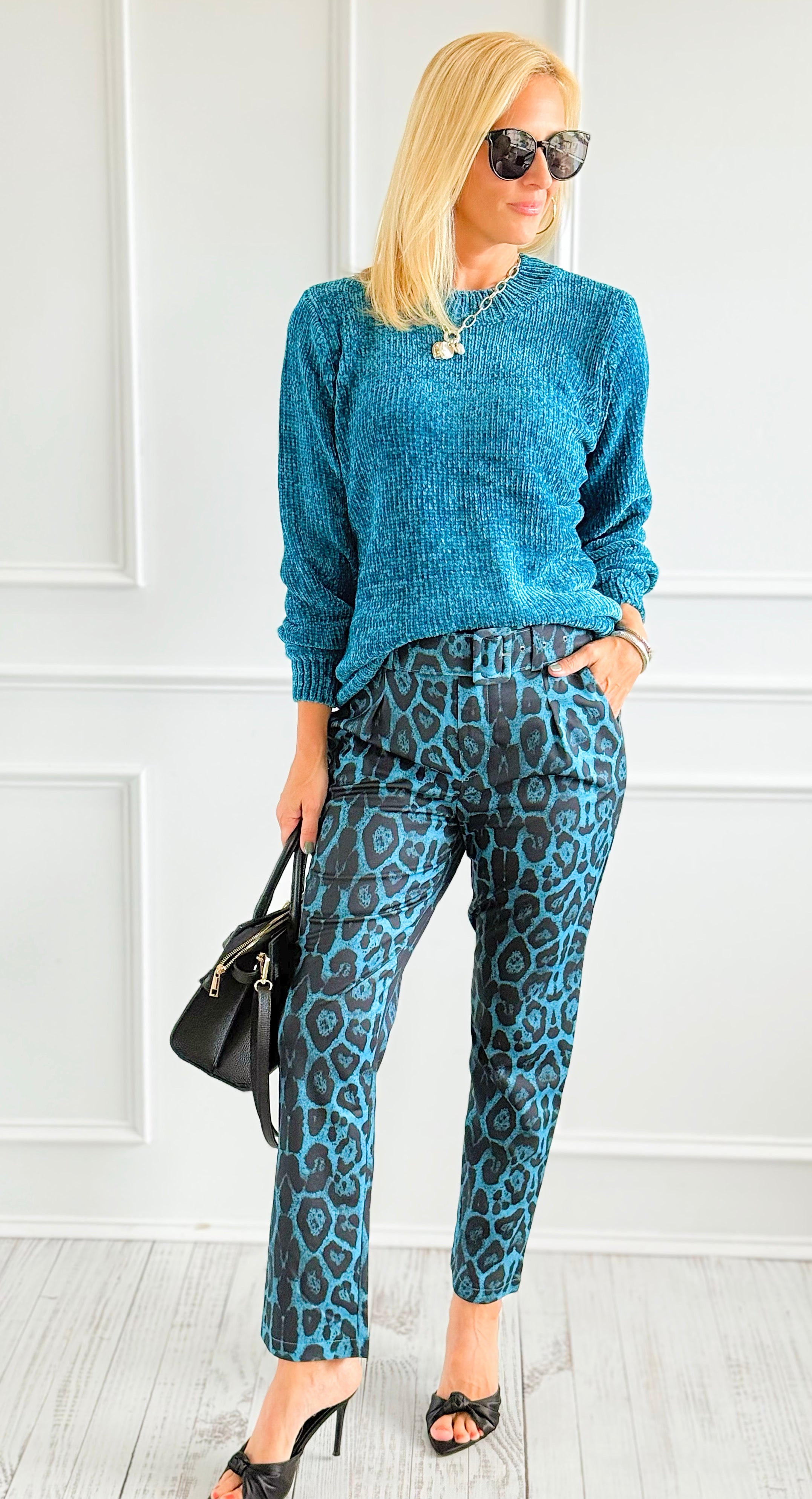 Cuddle Cloud Chenille Sweater-Ocean Teal-140 Sweaters-Zenana-Coastal Bloom Boutique, find the trendiest versions of the popular styles and looks Located in Indialantic, FL