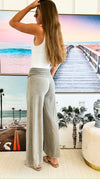 Mineral Wash Wide Leg Pants - Grey-170 Bottoms-Chatoyant-Coastal Bloom Boutique, find the trendiest versions of the popular styles and looks Located in Indialantic, FL