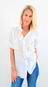 Davinci Italian Button Down-170 Bottoms-Tempo-Coastal Bloom Boutique, find the trendiest versions of the popular styles and looks Located in Indialantic, FL