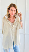 Glow Drift Italian Button Top-170 Bottoms-SEÑORITA C-Coastal Bloom Boutique, find the trendiest versions of the popular styles and looks Located in Indialantic, FL