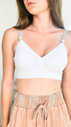 Strap Situation Bra - White W White Crystal Plunge-220 Intimates-Strap-its-Coastal Bloom Boutique, find the trendiest versions of the popular styles and looks Located in Indialantic, FL