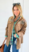 Golden Bloom Sequins Jacket-160 Jackets-AZUL MONACO-Coastal Bloom Boutique, find the trendiest versions of the popular styles and looks Located in Indialantic, FL