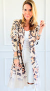 Fierce Feline Long Cardigan-160 Jackets-Origami Fashion Inc-Coastal Bloom Boutique, find the trendiest versions of the popular styles and looks Located in Indialantic, FL