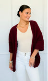 Willow Dusk Chenille Cardigan - Cabernet-150 Cardigans/Layers-Zenana-Coastal Bloom Boutique, find the trendiest versions of the popular styles and looks Located in Indialantic, FL