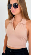 Brickie - Beige-100 Sleeveless Tops-Heart&Hips-Coastal Bloom Boutique, find the trendiest versions of the popular styles and looks Located in Indialantic, FL