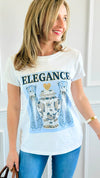Blue Elegance Premium Italian T-Shirt-110 Short Sleeve Tops-Mitica & Co-Coastal Bloom Boutique, find the trendiest versions of the popular styles and looks Located in Indialantic, FL