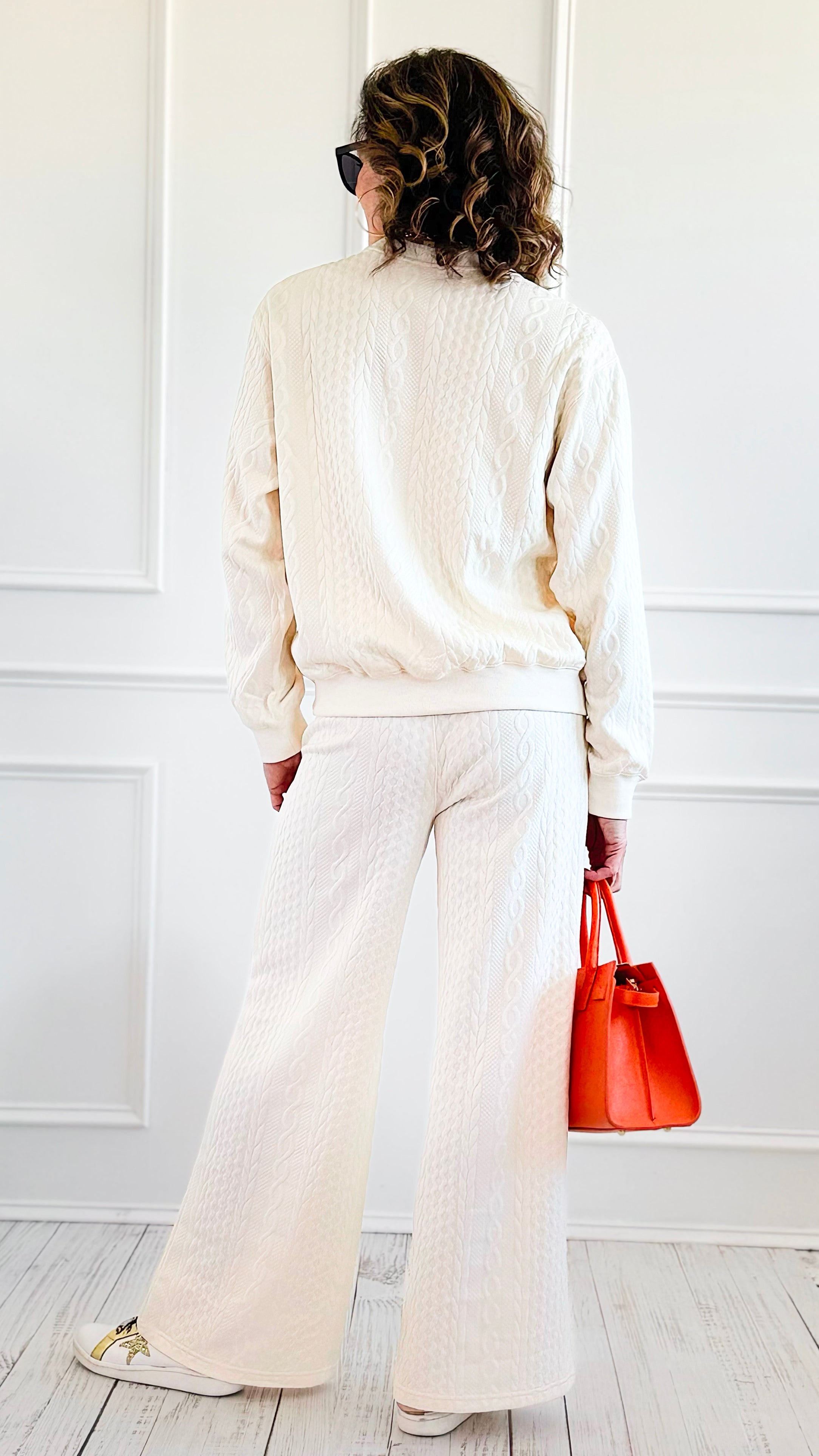 Snowbound Dreams Cable Knit Set-210 Loungewear/Sets-Umgee-Coastal Bloom Boutique, find the trendiest versions of the popular styles and looks Located in Indialantic, FL