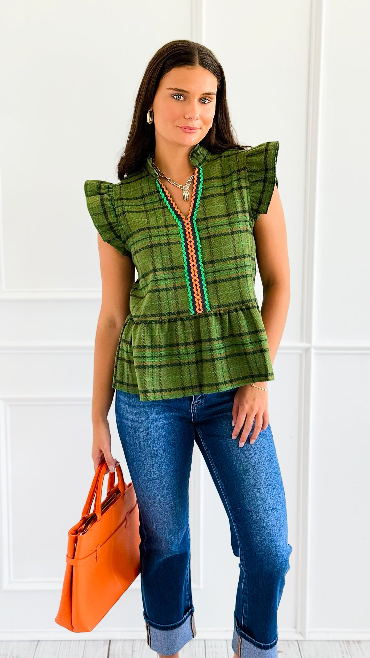 Ruffle Pop Peplum Top-110 Short Sleeve Tops-VOY-Coastal Bloom Boutique, find the trendiest versions of the popular styles and looks Located in Indialantic, FL