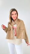 Faux Leather Jacket-160 Jackets-Joh Apparel-Coastal Bloom Boutique, find the trendiest versions of the popular styles and looks Located in Indialantic, FL