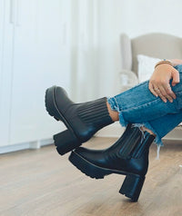 Chunky Platform Boots - Black-250 Shoes-Oasis Society-Coastal Bloom Boutique, find the trendiest versions of the popular styles and looks Located in Indialantic, FL