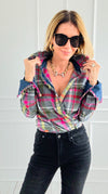 PRE ORDER Cape Cod Flannel Top-110 Long Sleeve Tops-Dizzy Lizzie-Coastal Bloom Boutique, find the trendiest versions of the popular styles and looks Located in Indialantic, FL