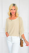 Italian Glitz Drape Poncho-Gold-110 short Sleeve Top-LY PARIS-Coastal Bloom Boutique, find the trendiest versions of the popular styles and looks Located in Indialantic, FL