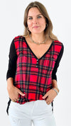 Plaid Charm Button-Up Top-110 Long Sleeve Tops-a.gain-Coastal Bloom Boutique, find the trendiest versions of the popular styles and looks Located in Indialantic, FL