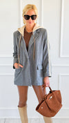 Remix Italian Hooded Blazer-Tweed-160 Jackets-TATTOO Z-Coastal Bloom Boutique, find the trendiest versions of the popular styles and looks Located in Indialantic, FL