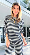 Weekend Muse Oversized Stripe Tee