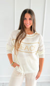 Salt Air Script Knit Sweater-140 Sweaters-Cozy Co-Coastal Bloom Boutique, find the trendiest versions of the popular styles and looks Located in Indialantic, FL