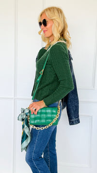 Poetry Club Knit Cardigan - Hunter-140 Sweaters-LOVE TREE-Coastal Bloom Boutique, find the trendiest versions of the popular styles and looks Located in Indialantic, FL