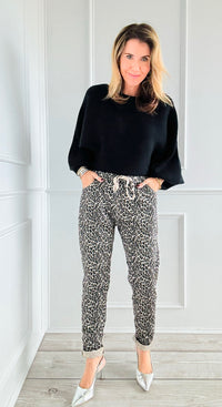 Wish List Leopard Italian Joggers- Beige-pants-Italianissimo-Coastal Bloom Boutique, find the trendiest versions of the popular styles and looks Located in Indialantic, FL