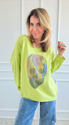 Custom CB Electric Skull Pullover - NEW-140 Sweaters-Italianissimo / Holly-Coastal Bloom Boutique, find the trendiest versions of the popular styles and looks Located in Indialantic, FL