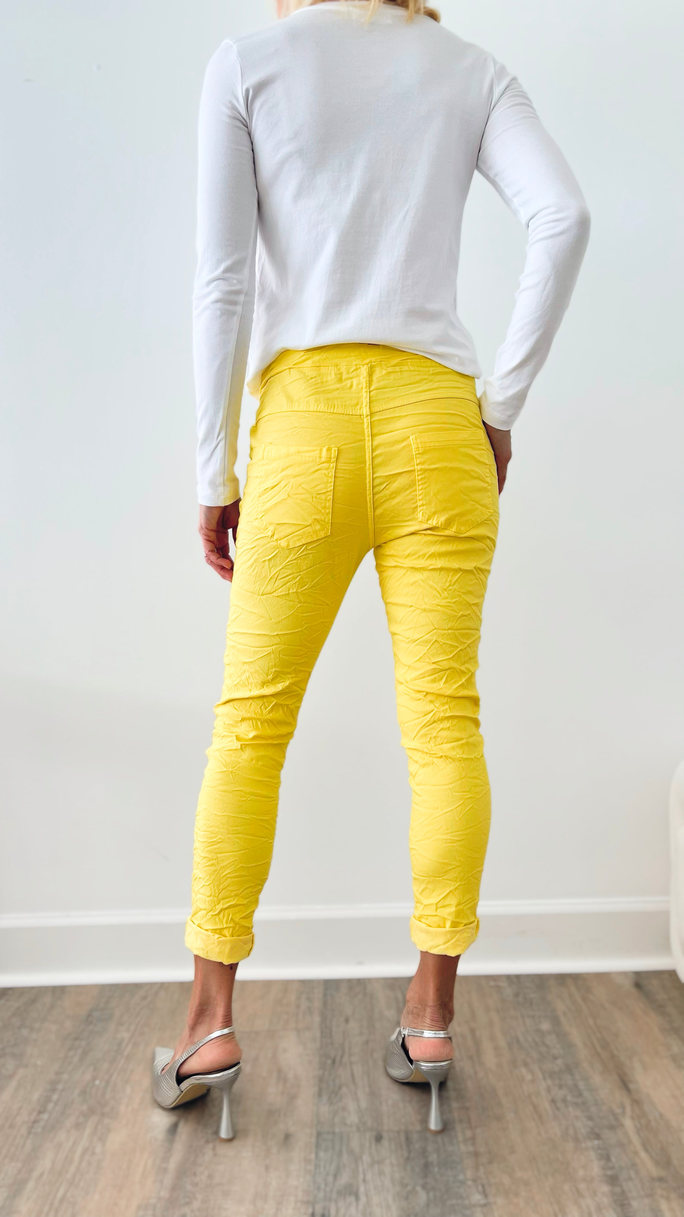Love Endures Italian Jogger - Sunshine Yellow-180 Joggers-Germany-Coastal Bloom Boutique, find the trendiest versions of the popular styles and looks Located in Indialantic, FL