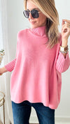 Break Free Relaxed Italian Sweater - Rose Pink-140 Sweaters-Germany-Coastal Bloom Boutique, find the trendiest versions of the popular styles and looks Located in Indialantic, FL