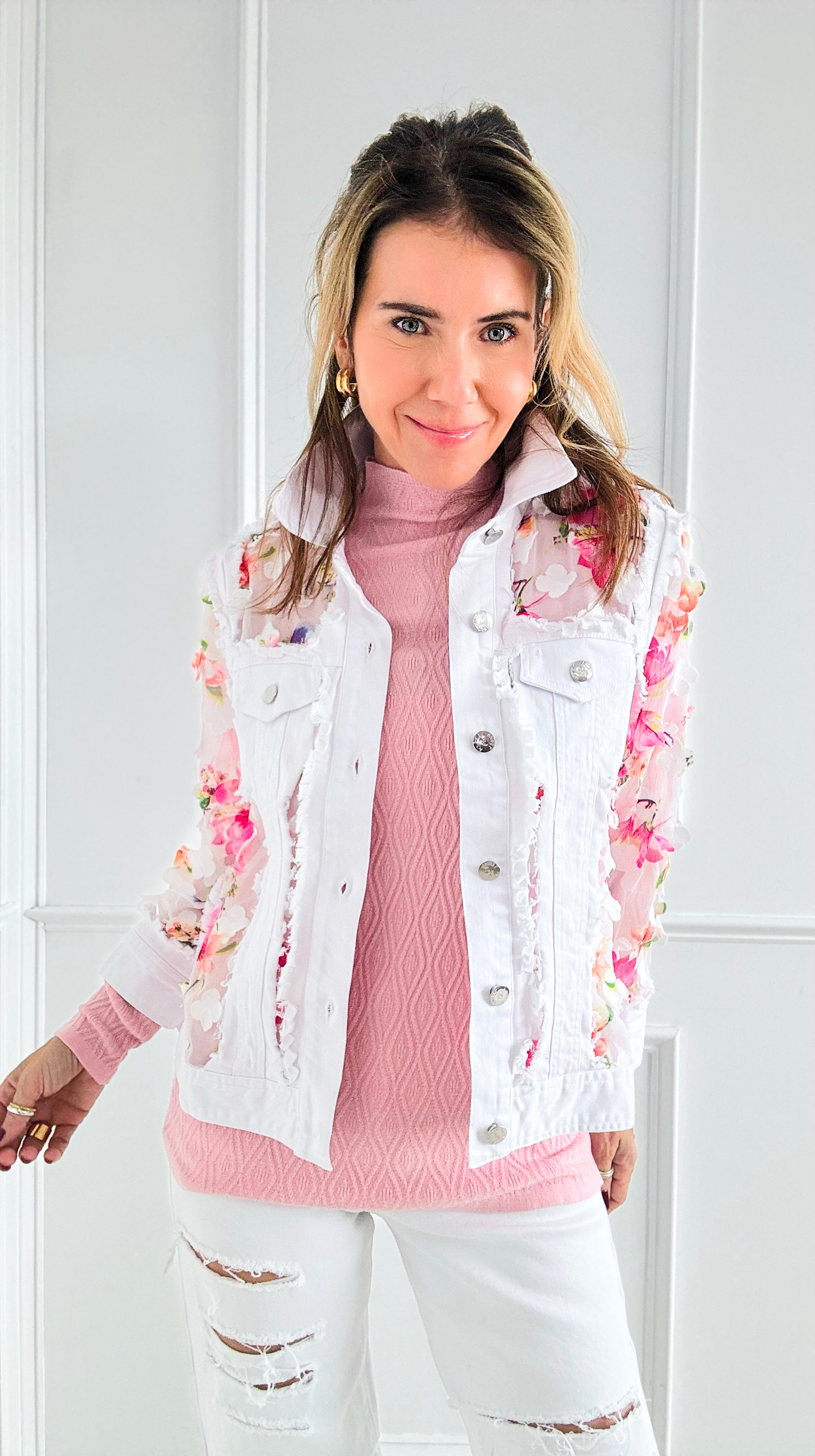 Garden Breeze Mesh Jacket-160 Jackets-AZI Jeans-Coastal Bloom Boutique, find the trendiest versions of the popular styles and looks Located in Indialantic, FL