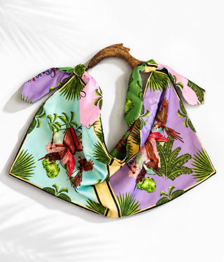 Birds of Paradise Italian Bag - Parrot Lila/Mint