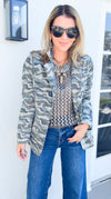 Camo Cameo Printed Blazer-160 Jackets-NoaBoa-Coastal Bloom Boutique, find the trendiest versions of the popular styles and looks Located in Indialantic, FL