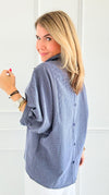 Morning Meeting Puff Sleeve Hi-Lo Blouse-110 short Sleeve Top-DOE AND RAE-Coastal Bloom Boutique, find the trendiest versions of the popular styles and looks Located in Indialantic, FL