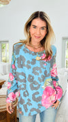 Wild Bloom Fusion Italian Milano Sweater-140 Sweaters-SORPRESA-Coastal Bloom Boutique, find the trendiest versions of the popular styles and looks Located in Indialantic, FL