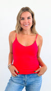 Essential Stretch Cami Top - Ruby-100 Sleeveless Tops-Zenana-Coastal Bloom Boutique, find the trendiest versions of the popular styles and looks Located in Indialantic, FL