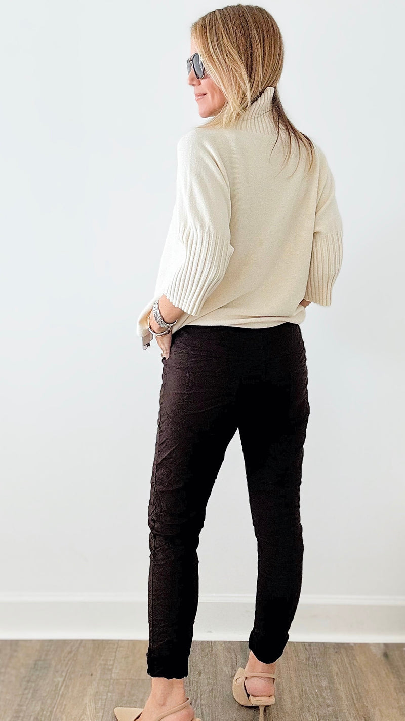 Love Endures Italian Jogger - Chocolate-180 Joggers-Italianissimo-Coastal Bloom Boutique, find the trendiest versions of the popular styles and looks Located in Indialantic, FL