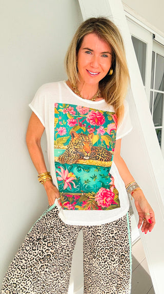Tropical Jungle Italian Graphic Top