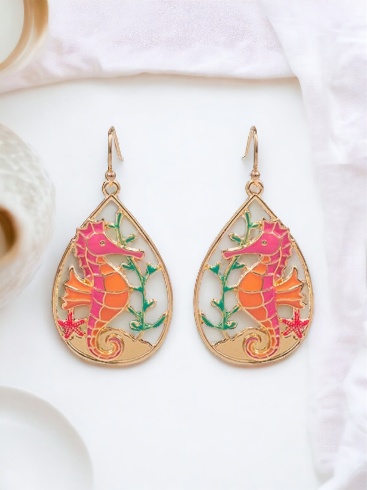 Beach Tropical Earrings-230 Jewelry-Golden Stella-Coastal Bloom Boutique, find the trendiest versions of the popular styles and looks Located in Indialantic, FL