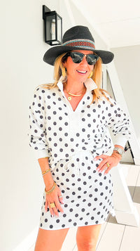 Whimsical Polka Whisper Two-Piece Set - Ivory