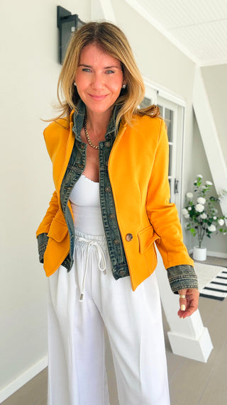 The Milan Edit Italian Jacket - Mustard