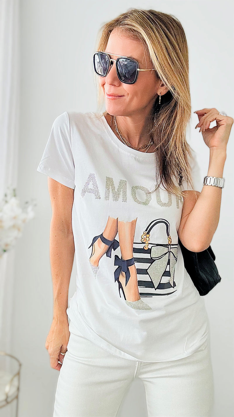Amour Chic Shirt-110 Short Sleeve Tops-IN2YOU-Coastal Bloom Boutique, find the trendiest versions of the popular styles and looks Located in Indialantic, FL