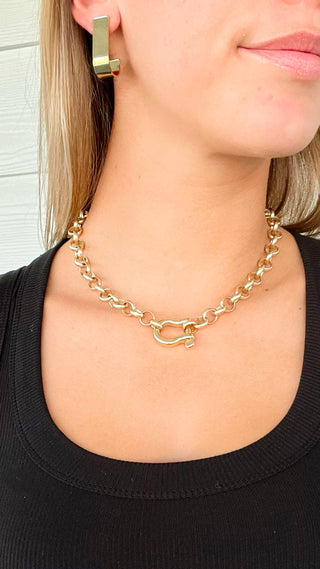 Pre Order CB Custom Horsebit Rollo Necklace-230 Jewelry-Holly-Coastal Bloom Boutique, find the trendiest versions of the popular styles and looks Located in Indialantic, FL