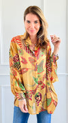 Botanical Dream Button-Up Top-130 Long Sleeve Tops-Rousseau-Coastal Bloom Boutique, find the trendiest versions of the popular styles and looks Located in Indialantic, FL