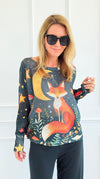 Midnight Fox Italian St Tropez Sweater-140 Sweaters-SORPRESA-Coastal Bloom Boutique, find the trendiest versions of the popular styles and looks Located in Indialantic, FL