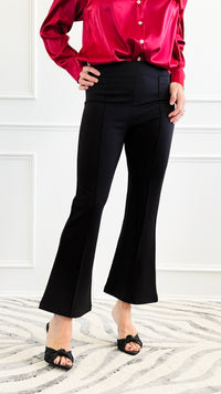 Sculpt Seam Pants – Black-170 Bottoms-Zenana-Coastal Bloom Boutique, find the trendiest versions of the popular styles and looks Located in Indialantic, FL